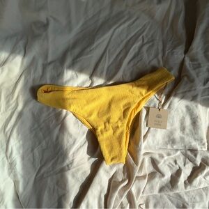 Free People x Toast Swim Low Rise Hipster Ribbed Bottoms NWT